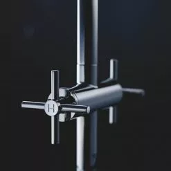 Grohe Atrio Crosshead L-Size Mono Basin Mixer with Click Clack Waste - Chrome - 21019003 -Basin Taps Shop 21019003 D2 460