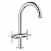 Grohe Atrio Crosshead L-Size Mono Basin Mixer with Click Clack Waste - Chrome - 21019003