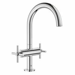 Grohe Atrio Crosshead L-Size Mono Basin Mixer with Click Clack Waste - Chrome - 21019003