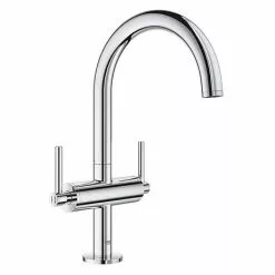 Grohe Atrio Lever L-Size Mono Basin Mixer with Click Clack Waste - Chrome - 21022003