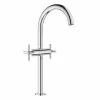 Grohe Atrio Crosshead XL-Size Mono Basin Mixer with Click Clack Waste - Chrome - 21044003