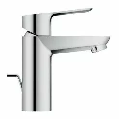 Grohe BauEdge Mono Basin Mixer with Pop-up Waste - 23356000 -Basin Taps Shop 23356000 D3 460