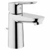 Grohe BauEdge Mono Basin Mixer with Pop-up Waste - 23356000