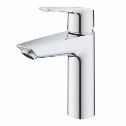 Grohe QuickFix Start SilkMove ES M-Size Mono Basin Mixer with Push-Open Waste - 23746002 -Basin Taps Shop 23746002 D3 460