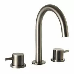 JTP Vos Brushed Black 3 Hole Deck Mounted Basin Mixer