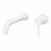 Arezzo Round Matt White Wall Mounted (2TH) Basin Mixer Tap