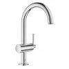 Grohe Atrio Single Lever L-Size Mono Basin Mixer with Click Clack Waste - Chrome - 32042003