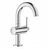 Grohe Atrio Single Lever M-Size Mono Basin Mixer with Click Clack Waste - Chrome - 32043003
