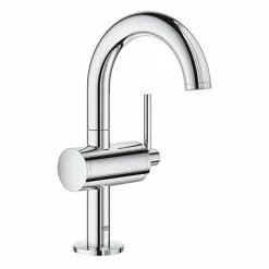 Grohe Atrio Single Lever M-Size Mono Basin Mixer with Click Clack Waste - Chrome - 32043003