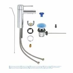 Grohe Essence S-Size Mono Basin Mixer with Pop-up Waste - 32898001 -Basin Taps Shop 32898001 D3 460