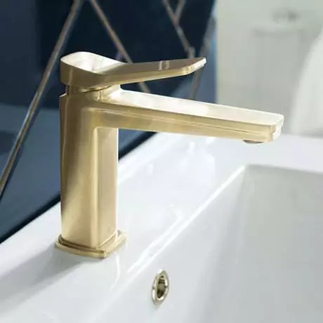 JTP Hix Brushed Brass Single Lever Basin Mixer 2 JTP Hix Brushed Brass Single Lever Basin Mixer - Image 2