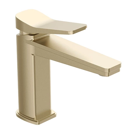 JTP Hix Brushed Brass Single Lever Basin Mixer 1 JTP Hix Brushed Brass Single Lever Basin Mixer