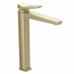 JTP Hix Brushed Brass Tall Single Lever Basin Mixer