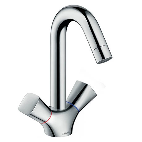 Hansgrohe Logis 2-Handle Basin Mixer 150 without Waste - 71221000 1 Hansgrohe Logis 2-Handle Basin Mixer 150 without Waste - 71221000
