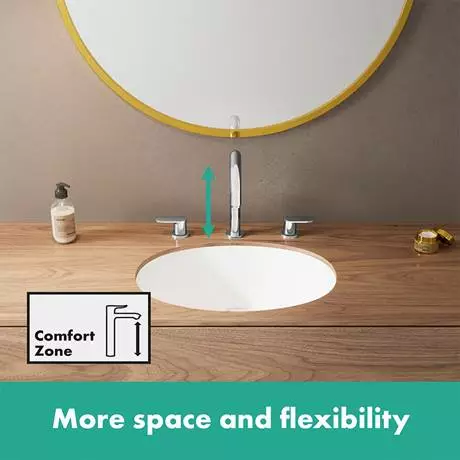 Hansgrohe Vernis Blend 3-Hole Basin Mixer 100 with Pop-up Waste - Chrome - 71553000 3 Hansgrohe Vernis Blend 3-Hole Basin Mixer 100 with Pop-up Waste - Chrome - 71553000 - Image 3