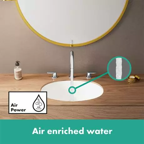 Hansgrohe Vernis Blend 3-Hole Basin Mixer 100 with Pop-up Waste - Chrome - 71553000 4 Hansgrohe Vernis Blend 3-Hole Basin Mixer 100 with Pop-up Waste - Chrome - 71553000 - Image 4