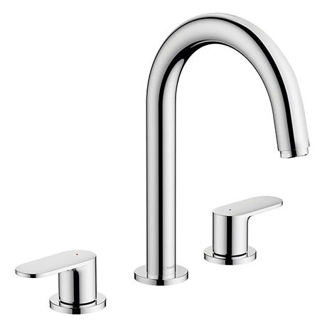 Hansgrohe Vernis Blend 3-Hole Basin Mixer 100 with Pop-up Waste - Chrome - 71553000 1 Hansgrohe Vernis Blend 3-Hole Basin Mixer 100 with Pop-up Waste - Chrome - 71553000