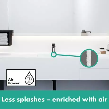 Hansgrohe Vernis Shape Single Lever Basin Mixer 100 with Pop-up Waste - Matt Black - 71561670 2 Hansgrohe Vernis Shape Single Lever Basin Mixer 100 with Pop-up Waste - Matt Black - 71561670 - Image 2