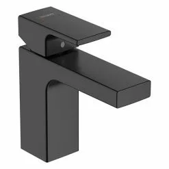 Hansgrohe Vernis Shape Single Lever Basin Mixer 100 with Pop-up Waste - Matt Black - 71561670