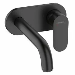 Hansgrohe Vernis Blend Wall Mounted Single Lever Basin Mixer - Matt Black - 71576670