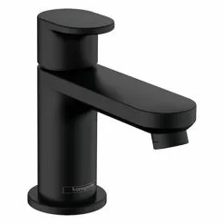 Hansgrohe Vernis Blend Pillar Tap 70 for Cold Water without Waste - Matt Black - 71583670