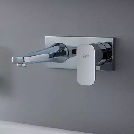Ideal Standard Tonic II 225mm Spout Wall Mounted Basin Mixer 4 Ideal Standard Tonic II 225mm Spout Wall Mounted Basin Mixer - Image 4