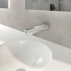 Armitage Shanks Sensorflow E Touchless Panel Mounted Basin Mixer with Temperature Control (Mains) - A7555AA -Basin Taps Shop A7554AA D2 460