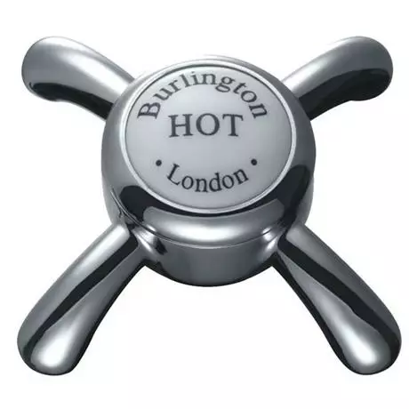 Burlington - Anglesey 2TH Bridge Curved Spout Basin Mixer (200mm centers) w Plug & Chain 2 Burlington - Anglesey 2TH Bridge Curved Spout Basin Mixer (200mm centers) w Plug & Chain - Image 2