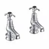 Burlington Anglesey Regent Black Basin Taps 3"