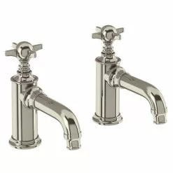 Arcade Basin Pillar Taps - Nickel - Various Tap Head Options