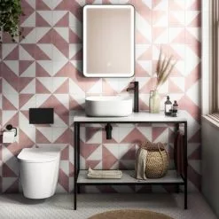 Arezzo Fluted Round Matt Black High Rise Mono Basin Mixer Tap -Basin Taps Shop AZ2LTMBF d4 460