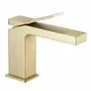 Arezzo Leva Mono Basin Mixer Tap Brushed Brass