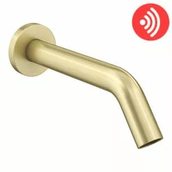 Arezzo Brushed Brass Infrared Sensor Wall Mounted Mixer Tap