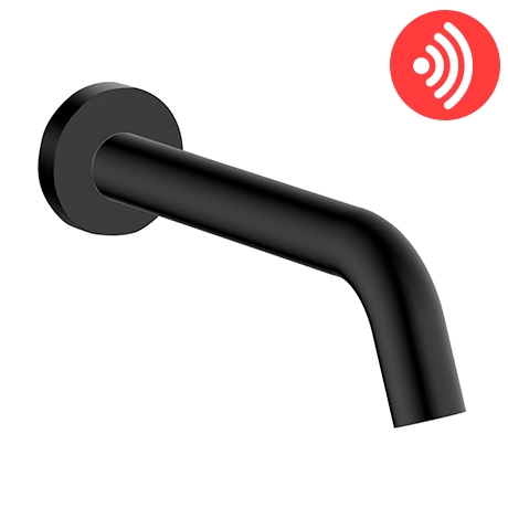 Arezzo Matt Black Infrared Sensor Wall Mounted Mixer Tap 1 Arezzo Matt Black Infrared Sensor Wall Mounted Mixer Tap