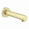 Arezzo Brushed Brass Round Wall Mounted Straight Bath Spout