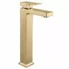 Arezzo Square Brushed Brass High Rise Mono Basin Mixer Tap