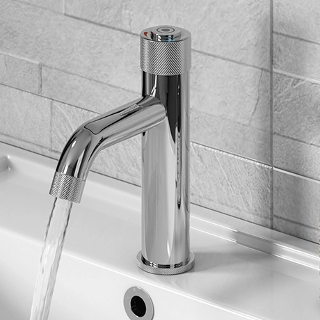Arezzo Chrome Industrial Style 1-Touch Basin Tap 1 Arezzo Chrome Industrial Style 1-Touch Basin Tap