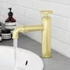 Arezzo Brushed Brass Industrial Style Mono Basin Mixer