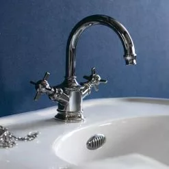 Arcade Highneck Monobloc Basin Mixer Tap - Nickel - Various Tap Head Options -Basin Taps Shop Arcade Highneck Monobloc Basin Mixer Nickel d1 460