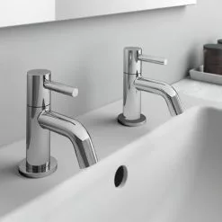 Ideal Standard Ceraline Basin Pillar Taps - BC184AA -Basin Taps Shop BC184AA D3 460
