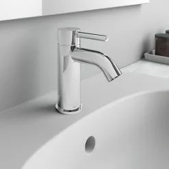 Ideal Standard Ceraline Basin Mixer with Clicker Waste - BC186AA -Basin Taps Shop BC186AA D3 460