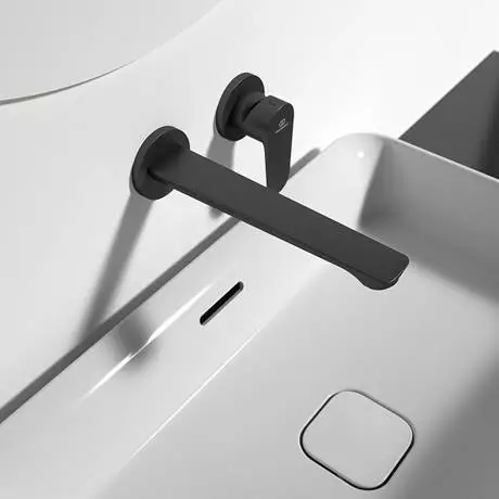 Ideal Standard Silk Black Cerafine O Wall Mounted Basin Mixer 3 Ideal Standard Silk Black Cerafine O Wall Mounted Basin Mixer - Image 3