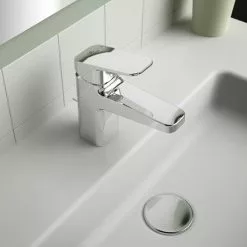Ideal Standard Ceraplan Single Lever Basin Mixer with Pop-up Waste - BD221AA -Basin Taps Shop BD221AA.ai1 460