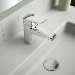Ideal Standard Ceraplan iFix+ Single Lever Basin Mixer with Pop-up Waste - BD275AA -Basin Taps Shop BD275AA.ai1 460