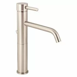 BagnoDesign M-Line Brushed Nickel Tall Basin Mixer with Pop-up Waste