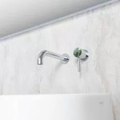 BagnoDesign M-Line Chrome Wall Mounted 2-Hole Basin Mixer -Basin Taps Shop BDM MLI 315 A CP D3 460