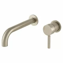 BagnoDesign M-Line Brushed Nickel Wall Mounted 2-Hole Basin Mixer