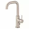 BagnoDesign M-Line Brushed Nickel Tall Mono Basin Mixer with Pop-up Waste