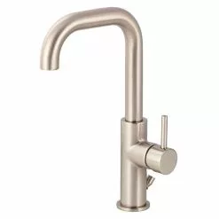 BagnoDesign M-Line Brushed Nickel Tall Mono Basin Mixer with Pop-up Waste