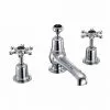 Burlington Birkenhead Black 3TH Basin Mixer with Pop-up Waste
